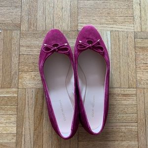 Stuart Weitzman pink/ berry color ballerina flats size 8